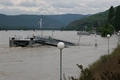 Die Schiffsanlegestellen in Stein halten dem Hochwasser mhelos stand.